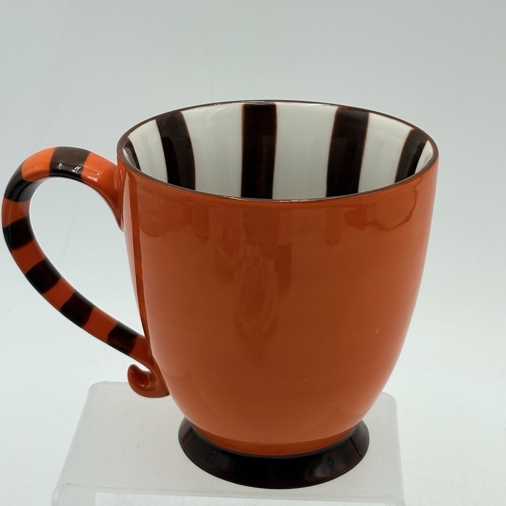 Coffee Mug Starbucks Orange Halloween Monster Jack o Lantern 2007 18 oz (f1) - Picture 3 of 9